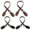 4PCS Bag Handle Handbag Strap Replacements DIY Bag Accessories Black+Brown