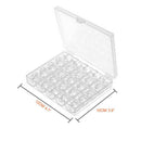 25 Pcs Plastic Sewing Machine Bobbins with Case and Measuring Tape for Brot
