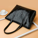 Simple PU Leather Women Shoulder Bag Large Capacity Elegant Travel Handbag