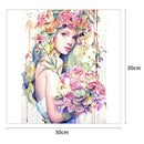 5D DIY Full Drill Diamond Painting Flowers Beauty Cross Stitch Embroidery