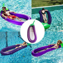 Eggplant floating row large swimming ring floating air mattress with net fo V8F3
