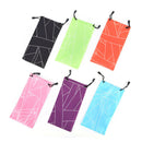 5Pc Sunglasses Bag Pouch Soft Cloth Cleaning Optical Glasses Case Random JCA Kw