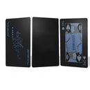 55Pcs/Set Poker Waterproof Plastic PVC Set Playing Cards Pure Black Regular Hot