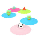 5Pcs Dust Cover Suction Gift Lid Airtight Cartoon Cup Cover Silicone Seal
