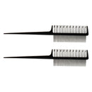 2Pcs 2-Way Dye Coloring Highlighting Weaver Comb for Highlights Black 8.7''
