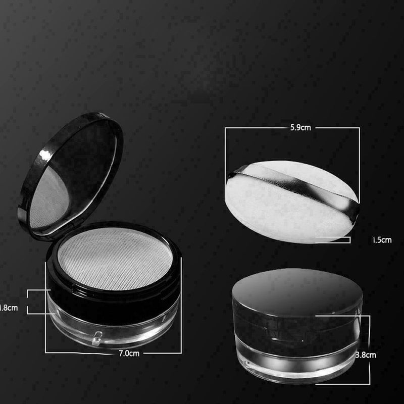 15g Empty Cosmetic Sifter Loose Powder Jar Container Puff Makeup Travel Box O4L9