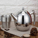 1.5L Stainless Steel Teapot Coffee Pot With Tea Leaf Strainer Infuser Filter