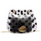 2pcs/set Dot Print Clear Shoulder Handbags Women Crossbody Clutch (Black) A
