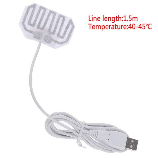 5.5*4CM 5V Carbon Fiber Heating Pad Hand Warmer USB Film Infrared Fever Heat  Gw