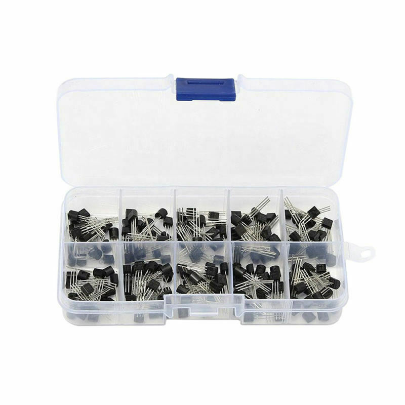 200PCS 10Types TO-92 In-line Transistor Box NPN TO-92 PNP BC337 2N2222 S8050