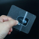 6Pcs Self Adhesive Wall Strong Sticky Hooks Heavy Duty Nail Free Trans GHY LTJ