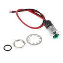 Motorcyle Boat Green 12V Metal Indicator Pilot Dash Light Lamp Wire Leads