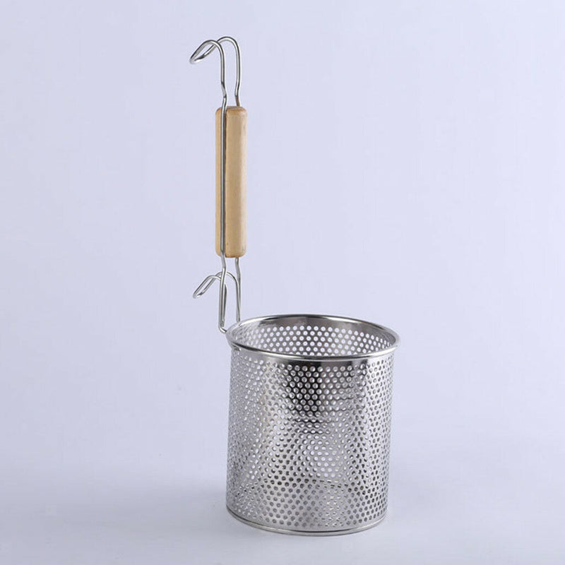 Noodle Strainer with Hook, Stainless Steel, 16cm Diameter, Deep Fry Basket