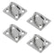 4pcs Heavy Duty Stainless Steel Square Plate Staple Ring Hook, Marine Boat