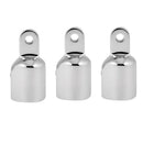 3Pcs Stainless Steel Pipe Eye End Cap Bimini Top Hardware