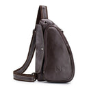 Bullcaptain Leather Crossbody Bag For Men Messenger Leather Chest Bag Casua