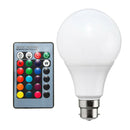 2pcs B22 RGB Bulb Remote Color LED Light Bulb Color Changing Light Bulbs 10W