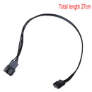 1pc Motherboard PWM Fan 4Pin Splitter Extension Cable Wire Cord Fan Cab JR