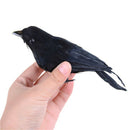 1pc Realistic Looking Halloween Decoration Birds Black Feathered Crows Hall U8P3