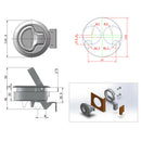 1 PCS Black Embedded Zipper Box Hatch Latch Handle New Round Head Lock