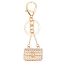 Crystal Rhinestone Purse Keychain Keyring Key Ring Chain Bag Charm Pendant
