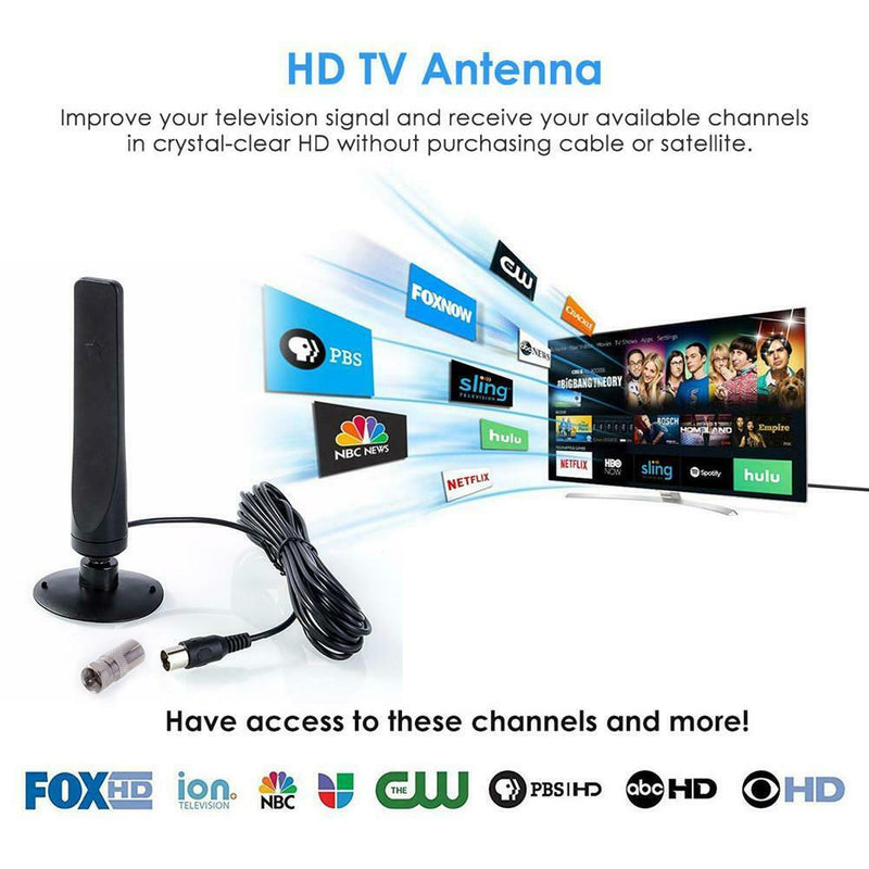 3.0M Mini DVB-T2 1080P Indoor Digital HDTV Antenna Signal Receiver Amplifier