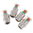 4X Car Tyre Tire Pressure Gauge Indicator Alert Tpms Monitoring Valve Cap Sen FT