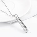 Cylinder Cremation Keepsake Memorial Urn Necklace Ashes Holder Link Chain