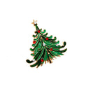 Crystal Rhinestone Christmas Tree Brooch Pin Shirt Collar Xmas Gift Jewrly