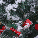 6PCS/Set Christmas Tree Decorations Wood Painted Train Heads BX