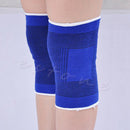 2pcs Blue Knee Support Protection Elastic Brace Guard Pad Injury Sport GYM