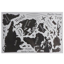 Large Size World Map Wall Stickers Black Map of The World Home Decor Wall Dec-OZ