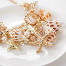 Ladies Necklace Sweater Chain Beach Starfish Conch Shell Pendant Jewelry Z5U8