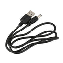 USB Cable 5.5mm / 2.1mm 5V DC Barrel Jack Power Cable (Black, 75cm)