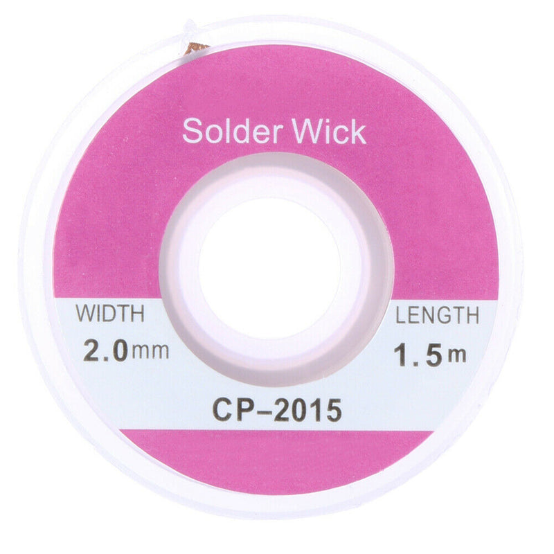 5PCS 5ft 2.0mm Desoldering Braid Solder Remover Sucker Flux Wick Cable Wire
