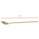 4pcs/Set Round Shape Coffee Spoon Stainless Steel Mini Teaspoons Sugar Dess I7T5