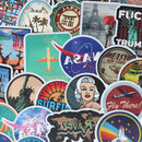 50Pcs Fantasy Colour Stickers Outdoor Scrapbook Suitcase Laptop Guitar Stick ME