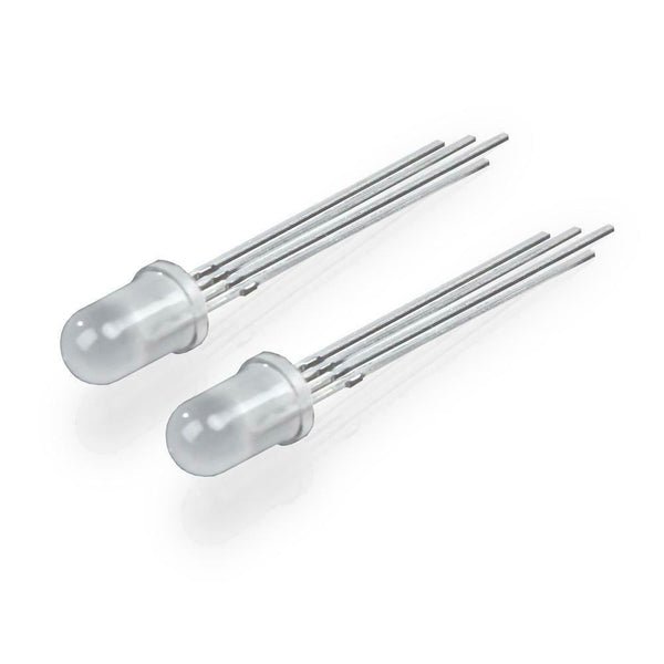 100Pcs Ultra-Bright 5mm 4 Pin RGB Diffused Common Anode LED Red Green Blue