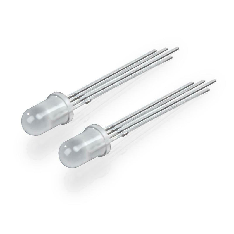 100Pcs Ultra-Bright 5mm 4 Pin RGB Diffused Common Anode LED Red Green Blue