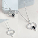 Hollow Pet Paw Print Necklace Cute Animal Dog Cat Pendant Necklace Jewelry JR