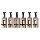 6 Pcs Copper Roller Bridge Tremolo Saddles for Fender ST TL Guitar Parts
