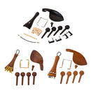 15Pcs/Set Ebony Violin Musical Instrument Parts Chinrest Pins