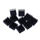 Aluminium Heat Diffuse Cooling Fin Heatsink 25mm x 25mm x 15mm 10 Pcs Black G3T5