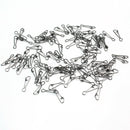 100Pcs Safety Lock Snaps Connectors 15mm Length Fish Fishing Tackle Accessory
