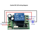 433MHz Electric Relay Module Wireless Garage Door Remote Control Transmitter 12V