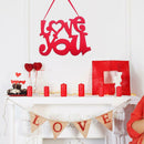 Love You Non-woven Fabric Wall Hanging Board Plaques Valentine Day Decor