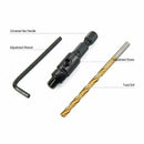 5 Pcs Countersink Drill Bit Set 1/4'' Hex Shank HSS Woodworking PilotScrew Holes