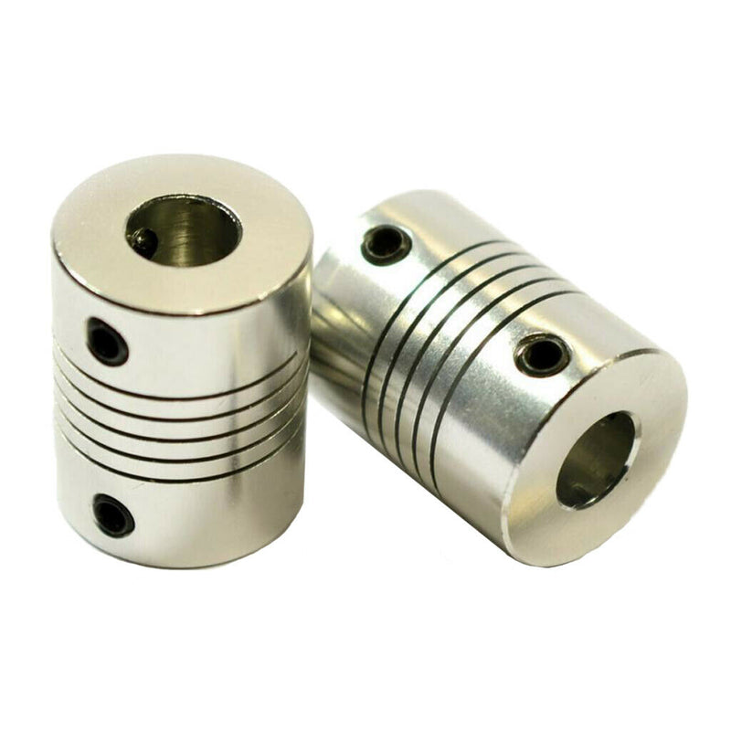 2 Pack Aluminum Alloy Flexible Shaft Couplings Shockproof Couplers 5mm To 8mm
