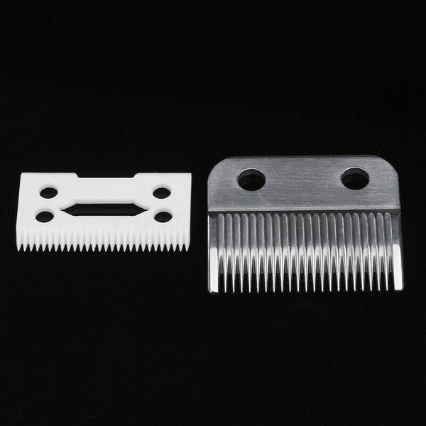 2Pc Hair Beard Replace Ceramic Blade Cutter Metal Bottom for Wahl Shear Cli