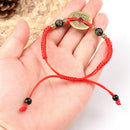 Chinese Feng Shui I Ching Ancient Coin Red String Attract Lucky Wealth Brace Hn